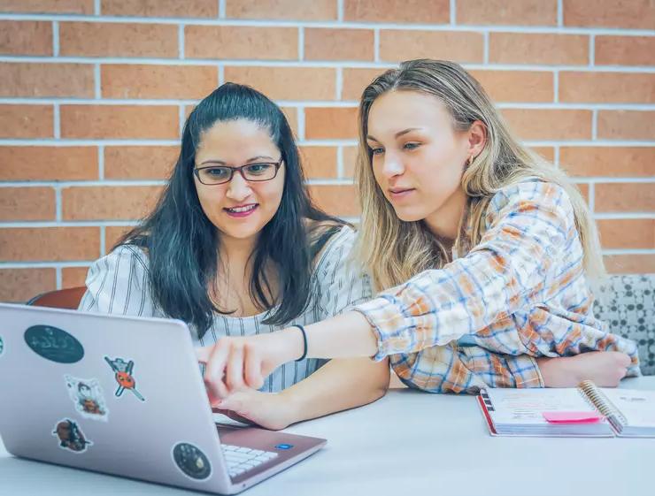 students studying together